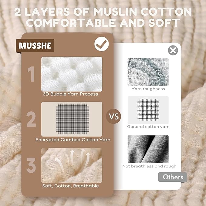 Muslin Swaddle Blankets - 4 Pack, 100% Organic Turkish Cotton Baby Blankets, Soft & Breathable Newborn Swaddles, Baby Wrap for Boys & Girls, Ideal for Sensitive Skin (4 Pcs, 40x40 Inch)