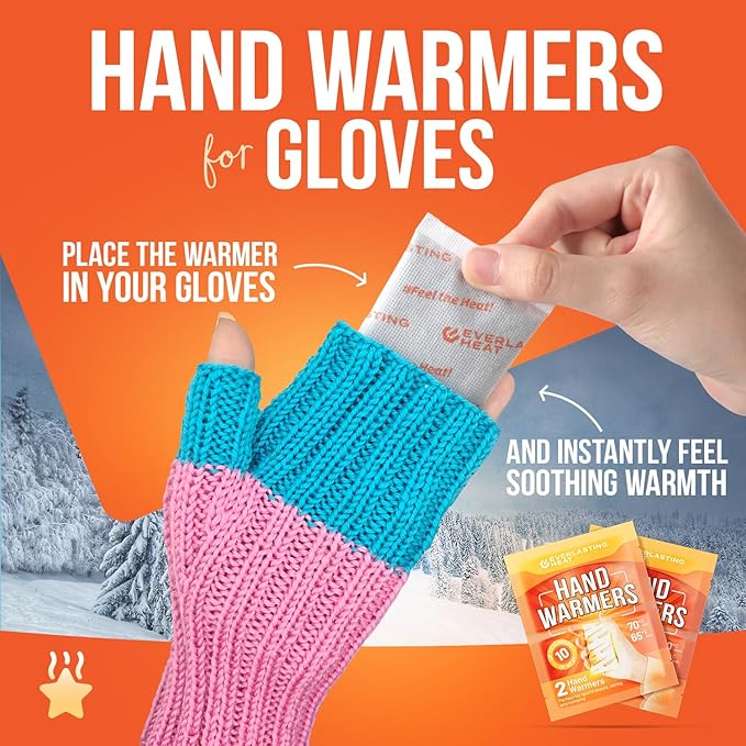 Insole Foot Warmers – 40 Pack | 10+ Hour Air-Activated Foot Warmers Disposable | Thin Adhesive Feet Warmers for Outdoor Comfort | TSA Approved Insole Warmers