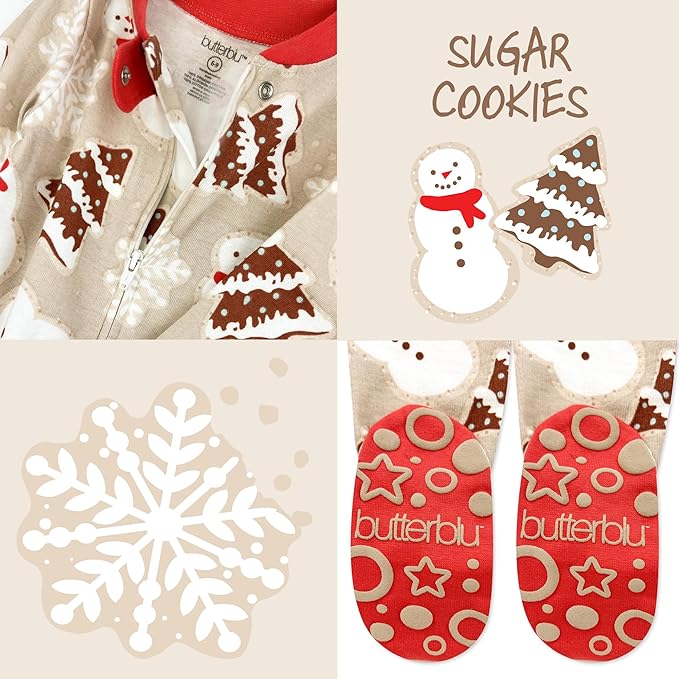 JAMIE Matching Family Jammies Holiday Pajamas 100% Organic Cotton PJs Adults, Kids, Toddlers, Baby, Pets