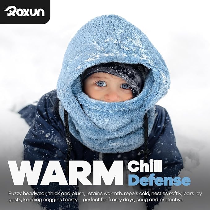 Ski Mask Fleece Balaclava, Windproof Face Mask Winter Warm Neck Cover Hat Hood for Men Women