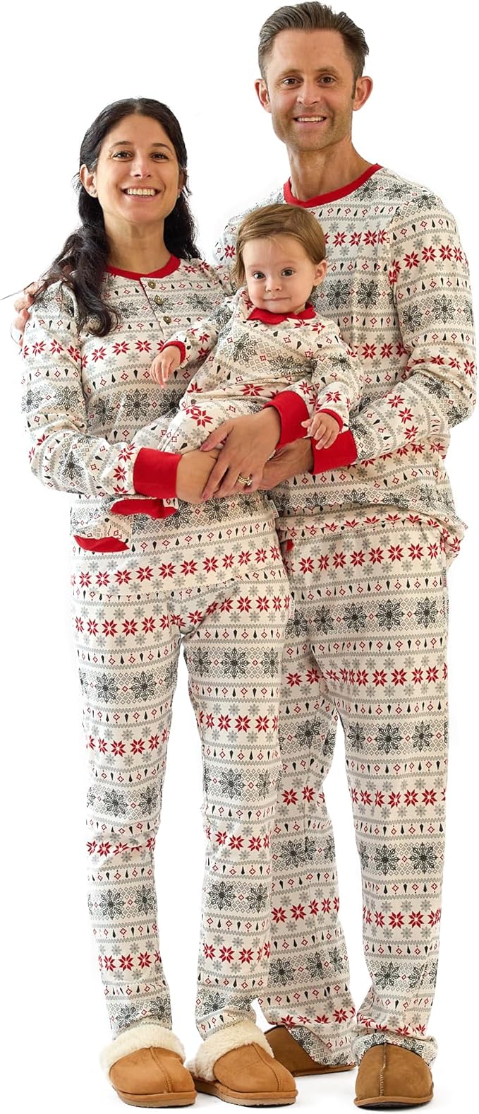 JAMIE Matching Family Jammies Holiday Pajamas 100% Organic Cotton PJs Adults, Kids, Toddlers, Baby, Pets
