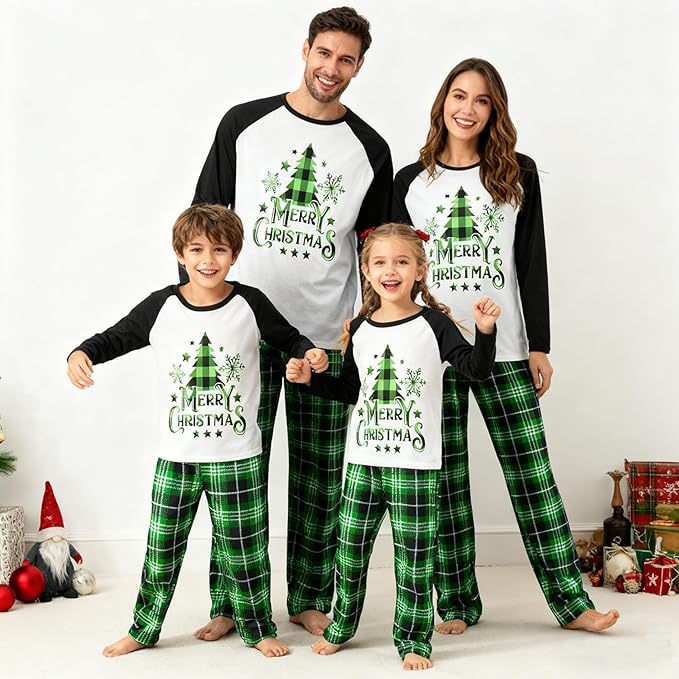 WephuPSho Christmas Family Matching Pajamas, Festive Xmas Jammies Sets for the Whole Family, Holiday Pjs Christmas