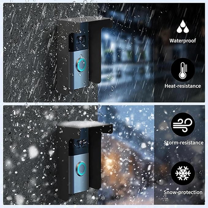Cover - Transparent Bell Housing, Waterproof Weatherproof Enclosure, UV Resistant Protective Shell, Easy Mount Design | Guard for Home, Patio, Balcony, Outdoor Security, Apartment Front Entry