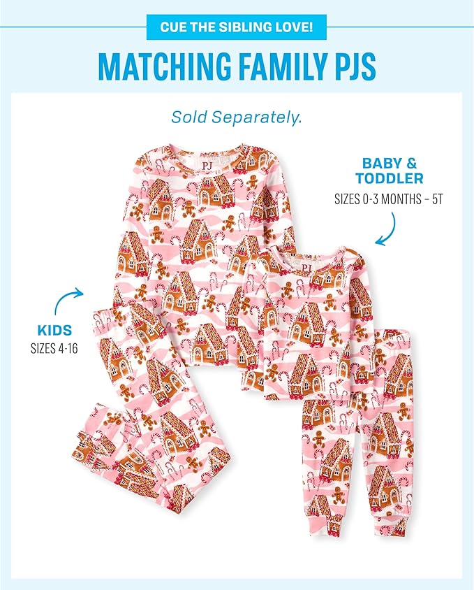The Children's Place unisex-baby And Kids, Sibling Matching, Holiday Pajama Sets, Cotton