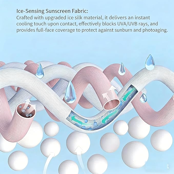 Face Cover for Sun Protection UPF 50+ UV Neck Protection UV Face Mask Covering Eye