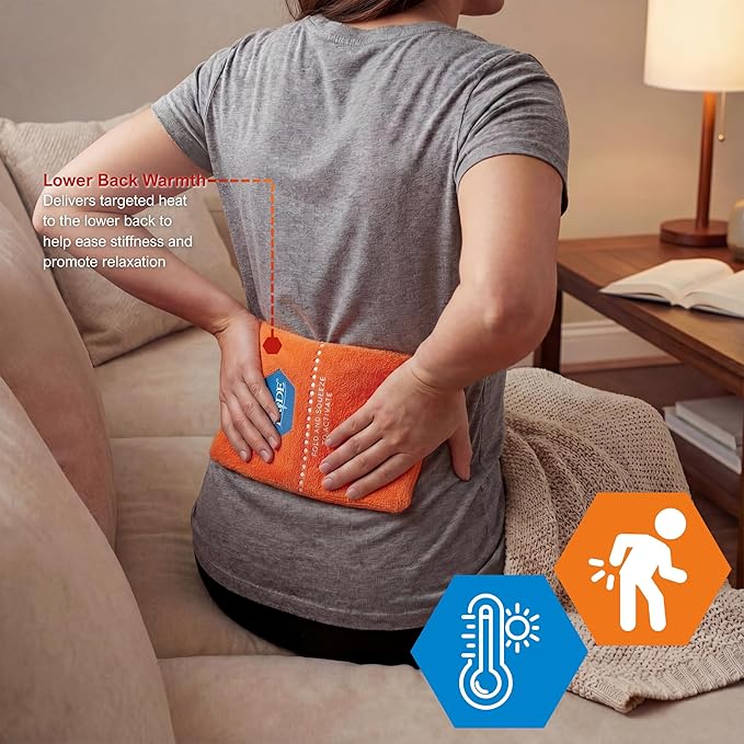 MED PRIDE Instant Hot Packs Disposable for Pain Relief, Activates Instantly, 5in X 9in (24-Pack), Includes 3 Fabric Wraps
