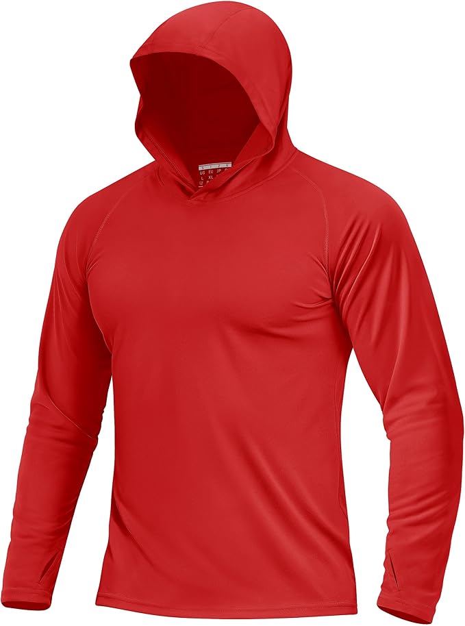 Boladeci Men's UPF 50+ Sun Protection Lightweight Hoodie Shirts Long Sleeve Fishing Shirt SPF UV Hiking Swim