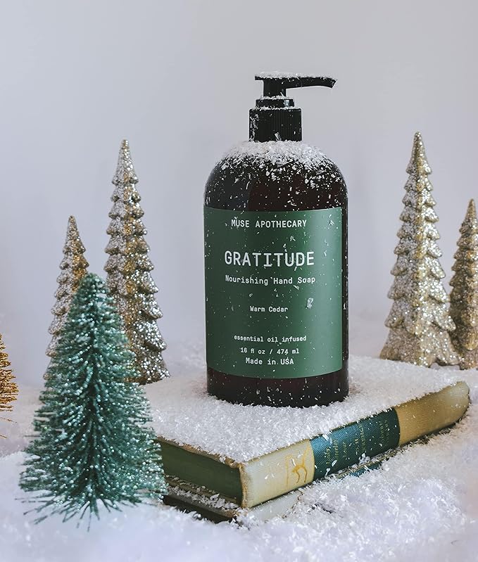 Muse Apothecary Hand Ritual - Botanical Collection - Aromatic and Nourishing Hand Soap, Infused with Natural Aromatherapy Essential Oils - 16 oz, Warm Cedar, Pack of 3