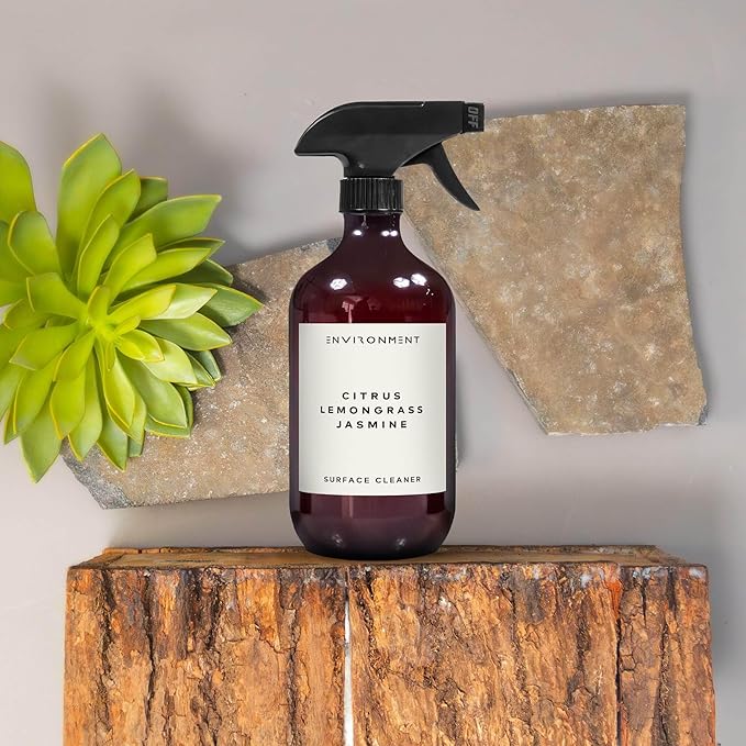 ENVIRONMENT Inspired by 5-Star Resort WH Surface Cleaner, 16oz Luxury Surface Cleaner (Citrus | Lemongrass | Jasmine) Home Essentials, Scented Cleaning Products, Vegan & Cruelty-Free
