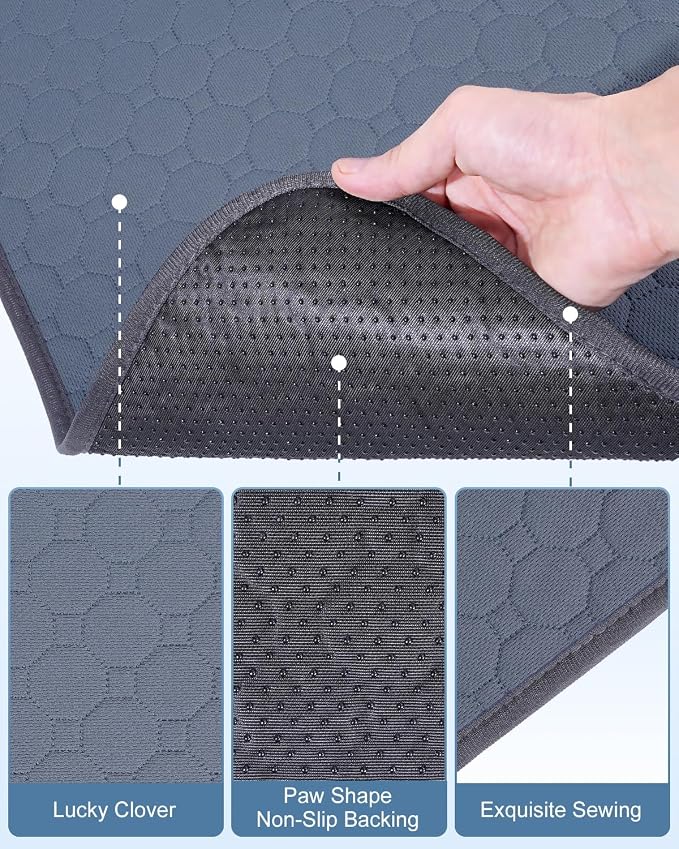 2 Pack 48" x 24" Guinea Pig Cage Liner, Washable Reusable Bedding, Waterproof Absorbent Pee Pad Non-Slip Mat for Small Animals, Rabbit, Hamster, Rat, Chinchilla