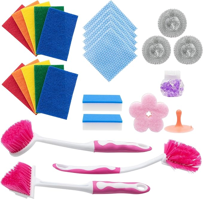 Smart Home 25 Piece Ultimate Kitchen Cleaning Brush and Scrubber Bundle