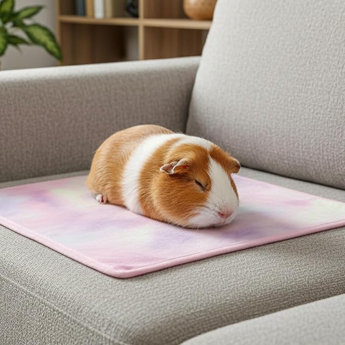 Guinea Pig Bedding - 3 Pack Waterproof Small Animal Cage Accessories for Guinea Pig Rat Hamster Chinchilla Hedgehog Rabbit Ferret- Washable Soft Fleece Pet Cage Liner Mat Blankets