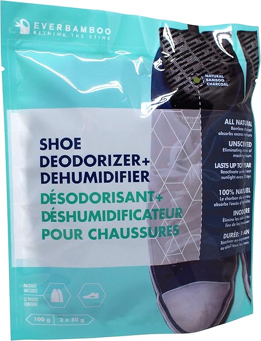 Ever Bamboo Shoe Deodorizer Bag Set w/Natural Bamboo Charcoal