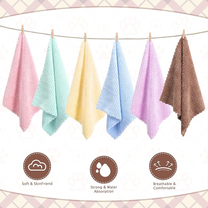 36 Pcs Guinea Pig Blankets Soft Fleece Cage Liners Guinea Pig Accessories Washable Bedding Sleeping Mats Absorbent Bath Towels for Small Animals Pets Rabbit Hamster Rat Dog Hedgehog, 11.8 x 11.8 Inch