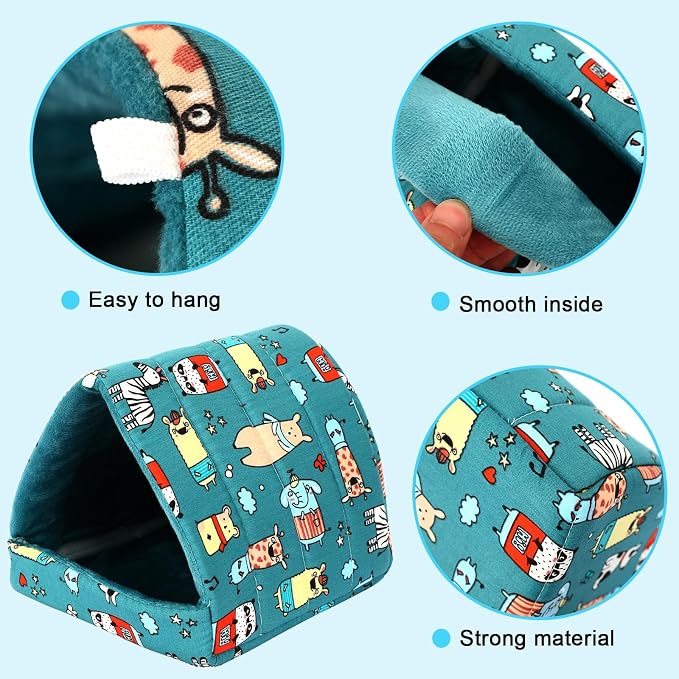 UPINS 2 Pack Guinea Pig Hideout, Washable Small Animal House Bed | Guinea Pig Pillow,Fits Mouse Hamster Chinchilla Hedgehog Ferret Rat Bearded Dragon,Soft Bedding For Cage Accessories