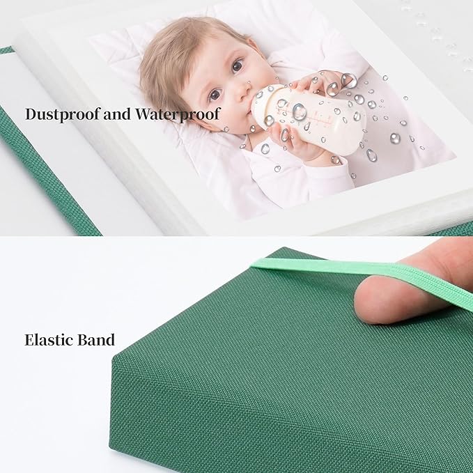Vienrose Polaroid Photo Album Binding Cloth Photo Book for Instax Fuji 2 x3 Inch Photo Fits Fujifilm Mini 12 11 9 Snap PIC-300 52 Pockets 1 Pack, Aqua
