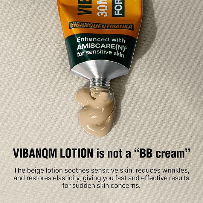 VIBANQUENTMANKA Lotion – Korean Moisturizer for Acne-Prone Skin, Barrier & Wrinkle Care with PDRN, Centella Asiatica & Salmon Extract, 30 mL / 1.01 fl. oz.