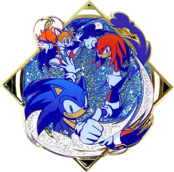 Sonic the Hedgehog Blind Bag Enamel Pin – Speed Stamp Series Mystery Collectible (Officially Licensed, Zen Monkey Studios)