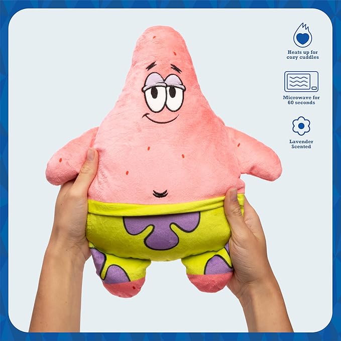Happy Helpers Patrick By Relatable, The Cozy Comfort That's Anything But Boring, Get Relief with This Plush Heating Pad for Period Cramps and Body Pain, Includes 1 Microwavable Patrick Heating Pad