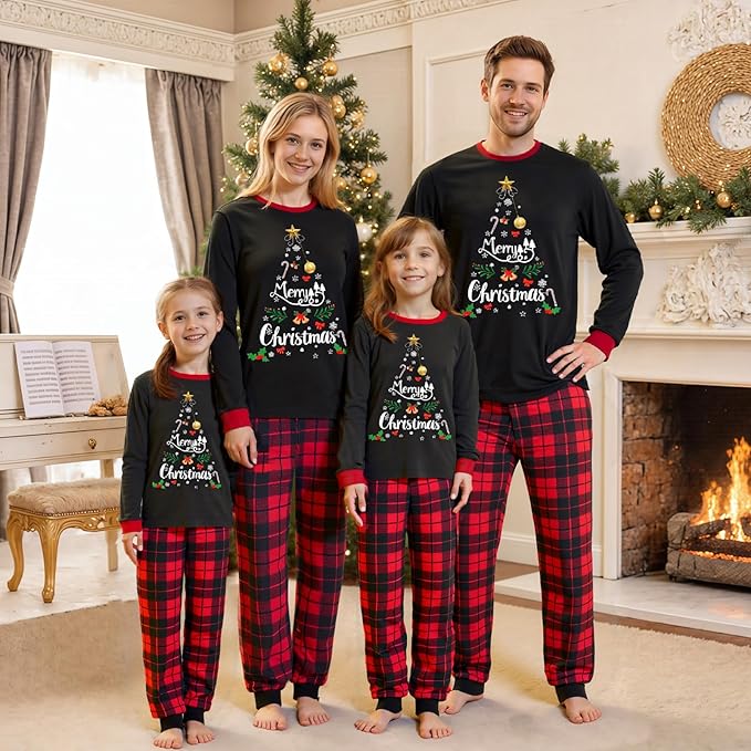 2024 Family Matching Pajamas Sets - Christmas Pjs Sleepwear Outfits for Holiday & Xmas Party