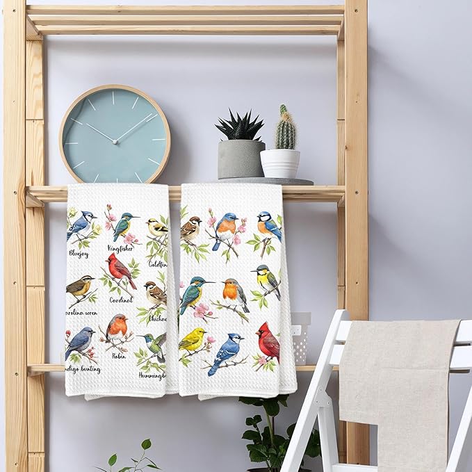 Bird Gifts Kitchen Towels, Gifts for Bird Lovers Women, Birds Birder Dish Towels for Kitchen,Birds Decorative Hand Towels for Bathroom