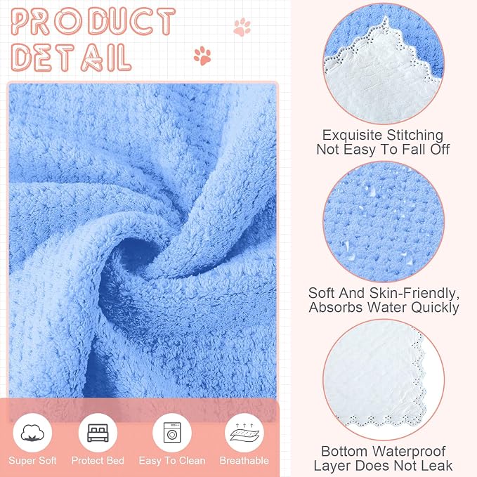 VitalCozy 10 Pcs Guinea Pig Cage Liners Washable Rat Bedding for Guinea Pigs Controlling Absorbent Waterproof Pee Pads Blanket for Rabbits Hamster Small Animal Chinchilla(Grid,18x24 Inch,Multicolor)