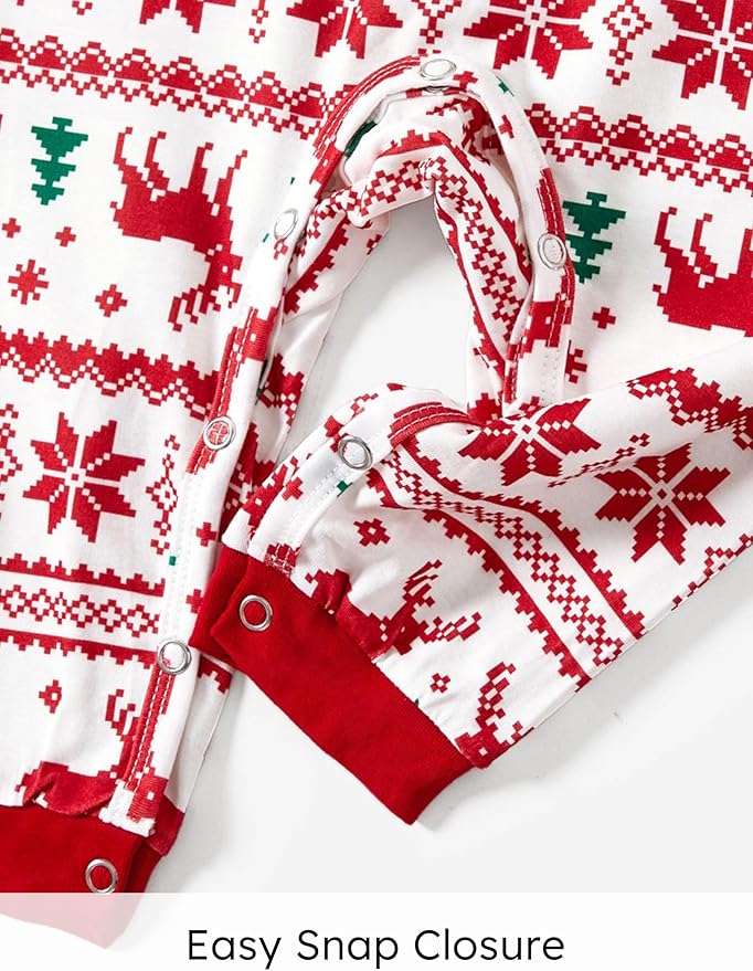PATPAT Christmas Family Matching Pajama Sets Includes Christmas Socks - Perfect for Family Photos & Holiday Celebrations