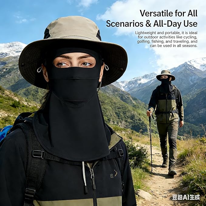 Face Cover for Sun Protection UPF 50+ UV Neck Protection UV Face Mask Covering Eye