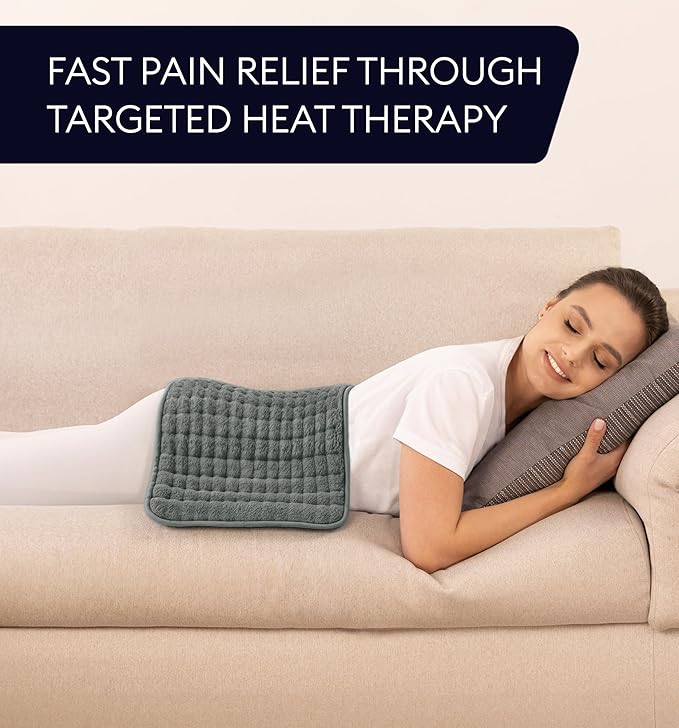 GENIANI Electric Heating Pad for Back Pain & Cramps Relief, Electric Throw, Auto Shut Off, Machine Washable, Moist Heat Pad for Neck & Shoulder - Mother’s Day Gifts, Extra Large 24x12