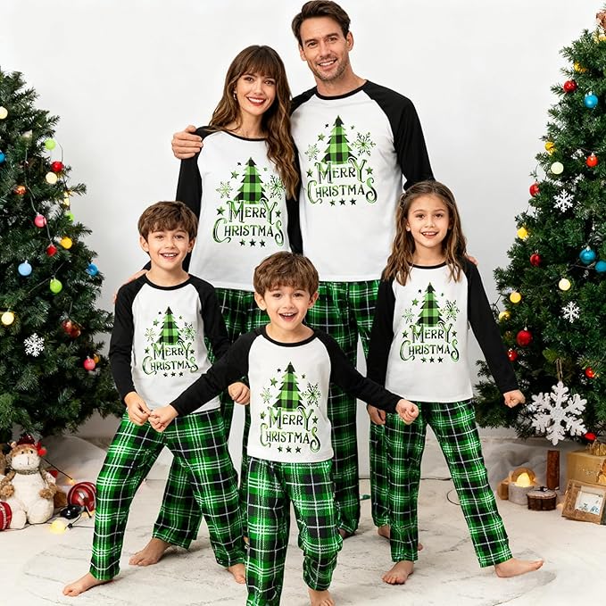 WephuPSho Christmas Family Matching Pajamas, Festive Xmas Jammies Sets for the Whole Family, Holiday Pjs Christmas