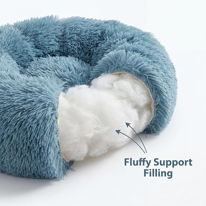 Marshmallow Cat Bed for Small New Born Kitten, Indoor Cats Plush Puppy Bed 15.7 Inches