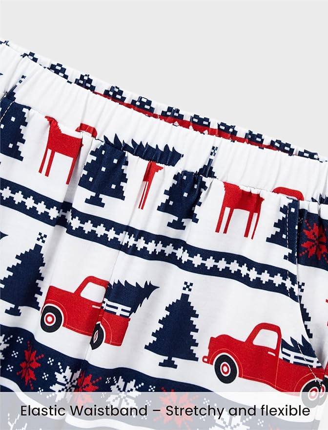 PATPAT Christmas Family Matching Pajama Sets Includes Christmas Socks - Perfect for Family Photos & Holiday Celebrations