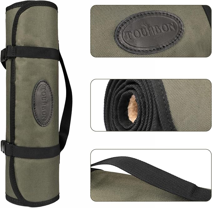 TOURBON Shooting Hunting Roll-up Gun Cleaning Mat Pad with Tool Storage Pocket