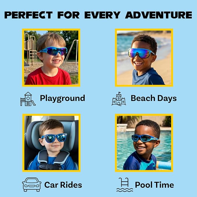 ARKAID Sonic the Hedgehog Boys Sunglasses | 100% UV Protection | Official Sega Sonic the Hedgehog Boys Sunglasses | Impact Resistant | Gift Idea | Fits Most Kids