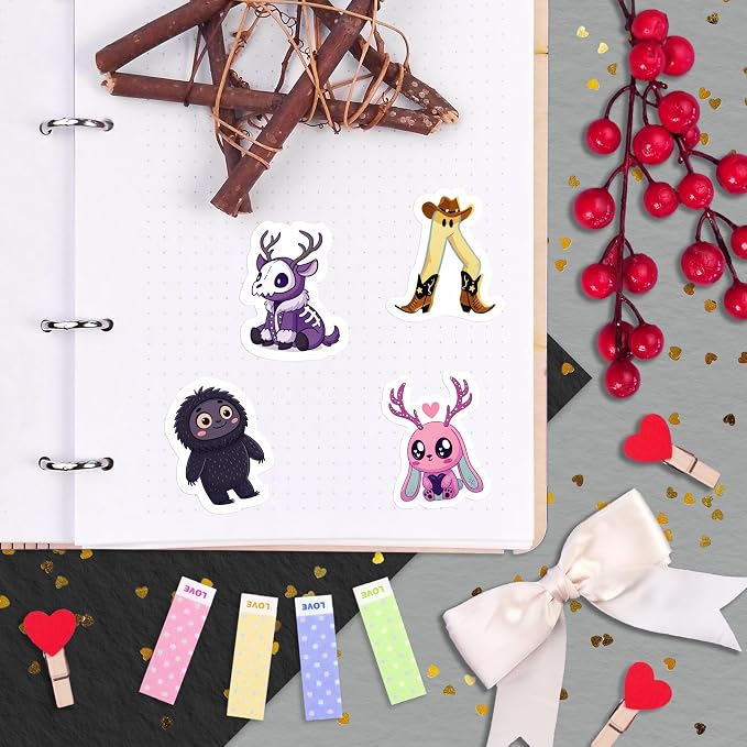 100Pcs Cryptid Stickers Waterproof, Decals - Cryptids Gifts, Party Supplies - Gift for Women & Men