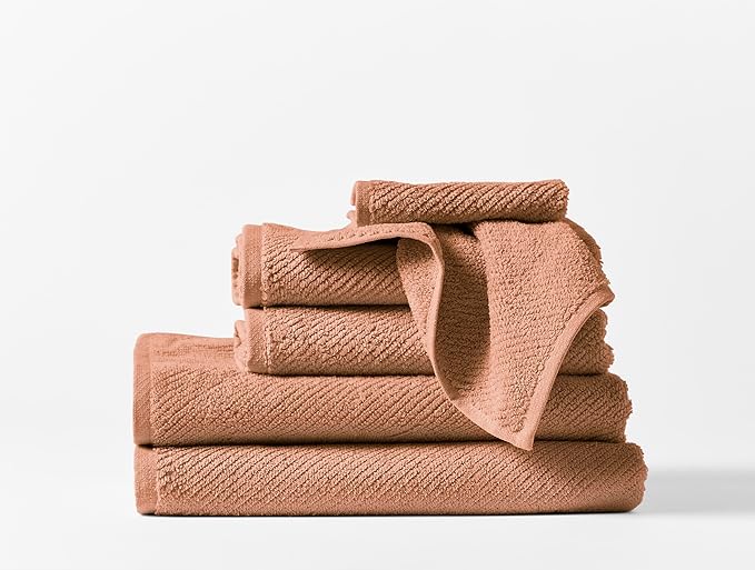 Coyuchi Air Weight Organic Bath Sheet, 35"x65", Dusty Coral