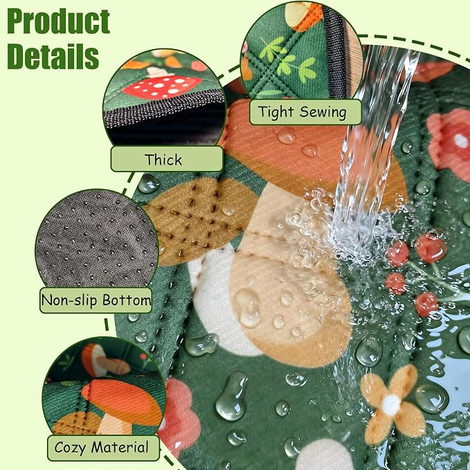2 Pcs Guinea Pig Cage Liners 47 x 24 Washable Cage Pads Rabbit Bedding Reusable Absorbent Pee Pads for Small Animals Bunny Ferret Chinchilla Hamster (Green, 47×24'')