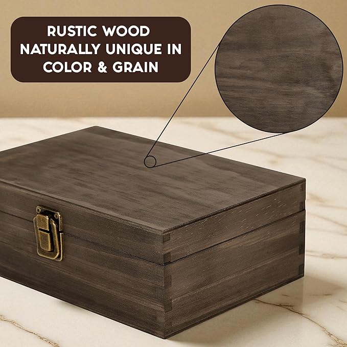 Engraved Baptism Memory Box – Wooden Keepsake Box for Christening Gifts, Baby Dedication, or First Communion – Medium Size – Dark Walnut Finish – 8.5 x 6 x 3 in