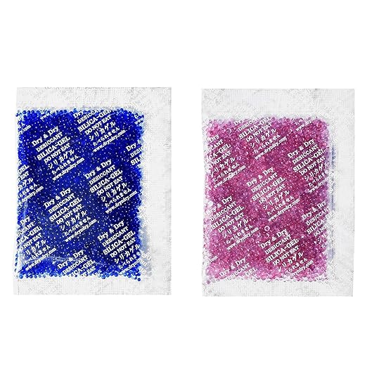 Dry & Dry 20 Gram [200 Packets] Blue Indicating(Blue to Pink) Silica Gel Packets Desiccant Silica Gel Packets - Rechargeable Silica Packets, Silica Gel, Silica Gel Packs