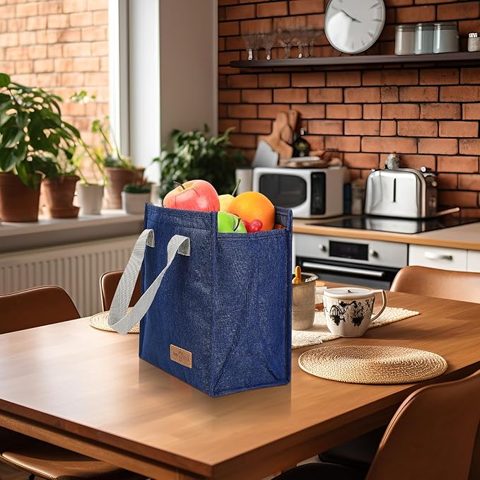 Lunch Bag Insulated, Lunch Box Bag, Reusable Lunch Tote Bag, Lunch Box Container Bag Insulated for Women, Men, Work, Office, Travel - Blue