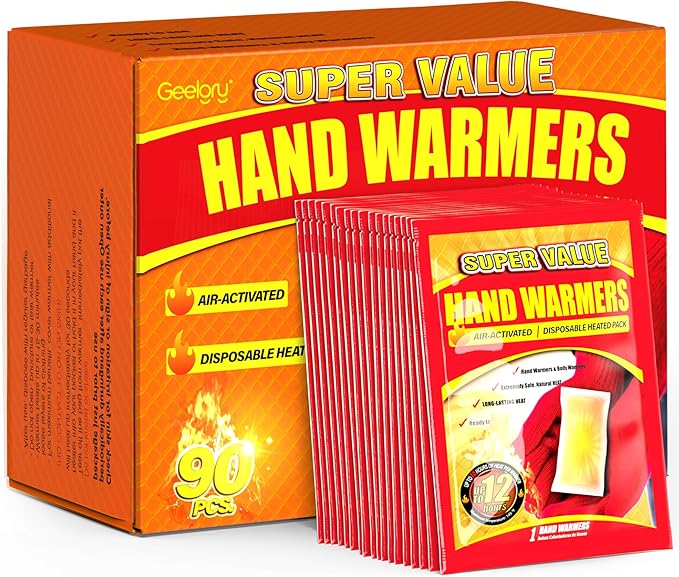 Hand Warmers Disposable 700/500/375/240/175/125/90Pcs, Long-Lasting Up to 12 Hours for Warm Body, Safe Portable Hand Warmers for Foot, Heater for Camping, Fishing, Winter