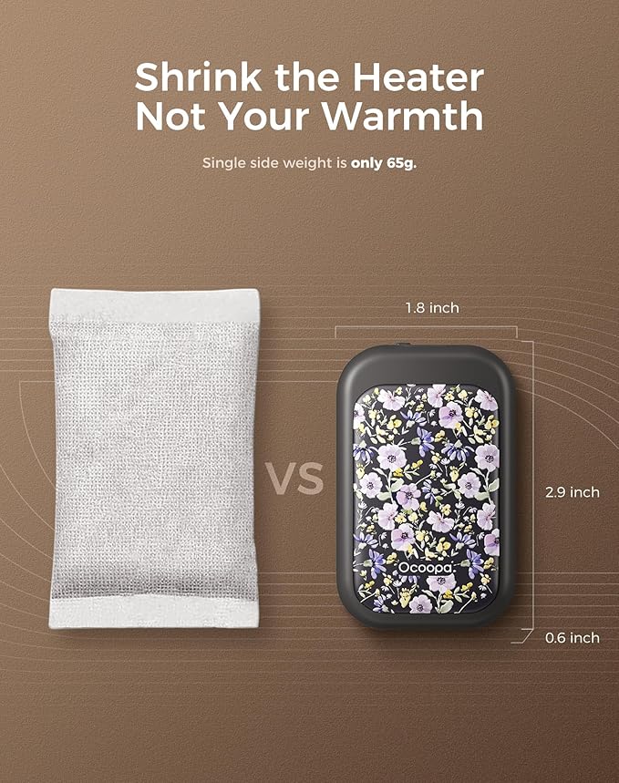 OCOOPA Magnetic Rechargeable Hand Warmers 2 Pack, Card-Style Electric AI Hand Warmers, 8hrs x2, UL Certified, Pocket Portable Hands Heater for Men Women, Hunting Essentials, UT4 Young