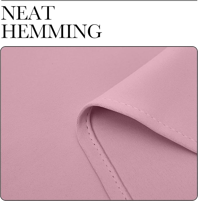 NICETOWN Blackout Curtains for Living Curtains, Rouge Pink, 2 Panels, 42 by 72, Room Darkening Window Curtain Panels, Easy-Care Solid Thermal Insulated Draperies/Drapes for Daughter Room