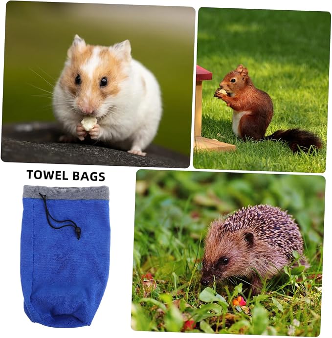 Pet Shower Towel Fast Drying Absorbent Soft and Cozy for Small Pets Squirrel Hamster Ferret Striped Pattern Easy to Clean Grooming Supplies
