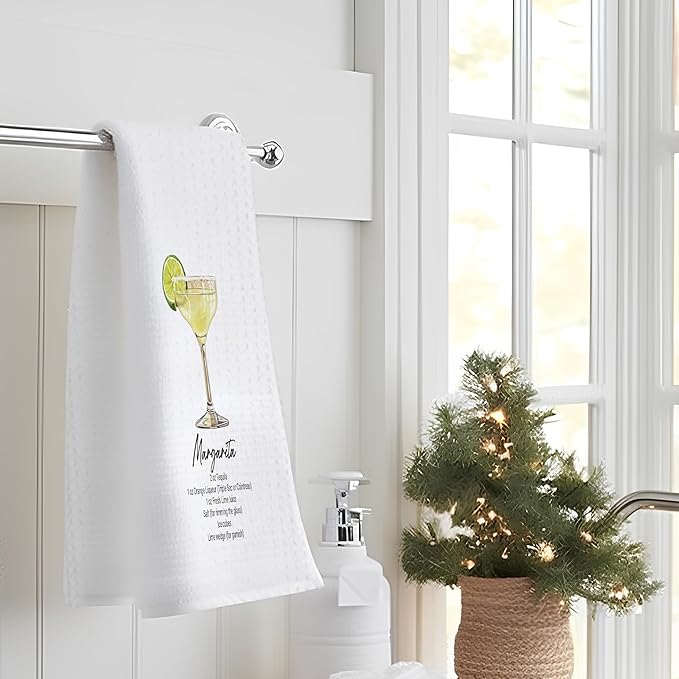 Cocktail Margarita Gifts Kitchen Towels, Cocktail Margarita Dish Tea Hand Towels for Kitchen Bar Decor, Gifts for Bartenders, 16x24 Inch