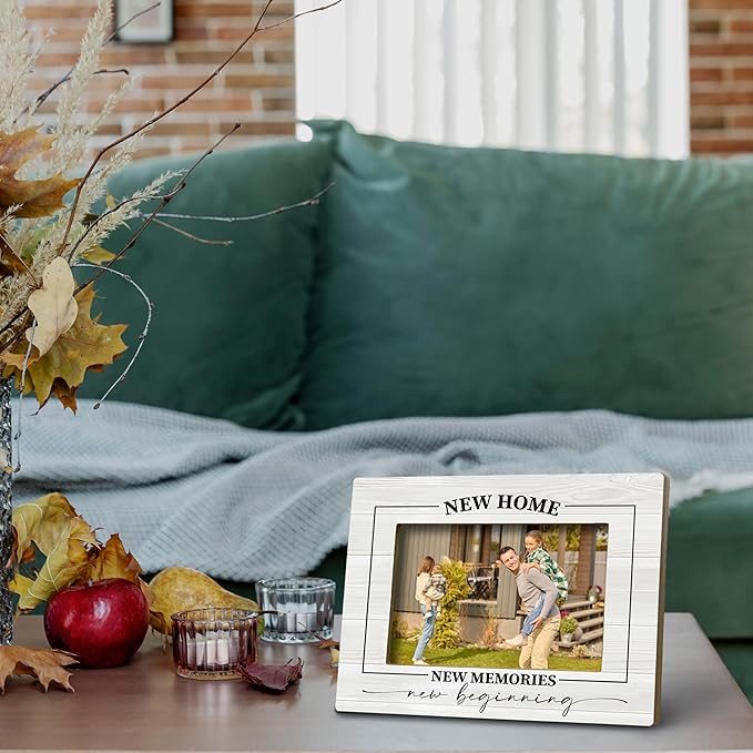 FONDCANYON New Home Memories Housewarming Picture Frame, First Home Gifts (5x7 Inch Photo) (Color-2)