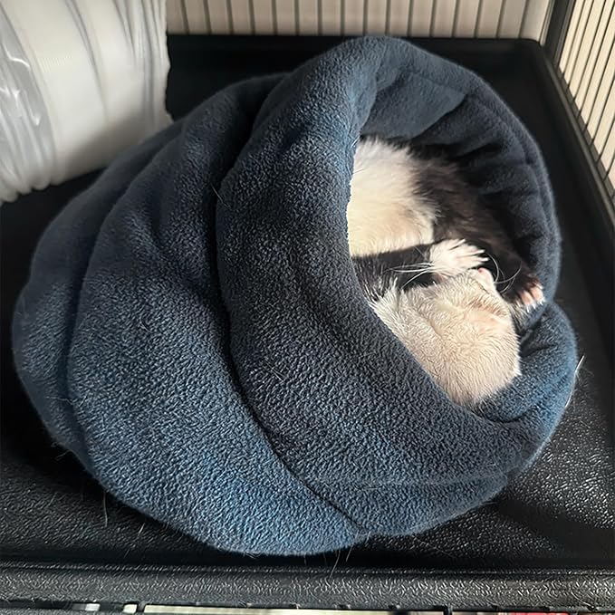 Ferret Bed Cave and Hideouts Comfortable，Ferret Hideaway Bed Accessories for Cage Ferret Beds and Hideouts Safe & Cozy for All Ages Ferrets(Grey) (Grey)