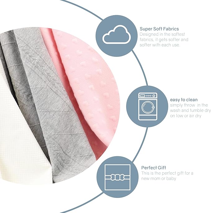 GooseWaddle Luxury Knit Baby Blanket (30”x40”), Premium Comfort from Ultra Soft Fabrics That Get Softer with Use, Perfect for Any Infant Nursery, Boy or Girl, Machine Washable (Gray)