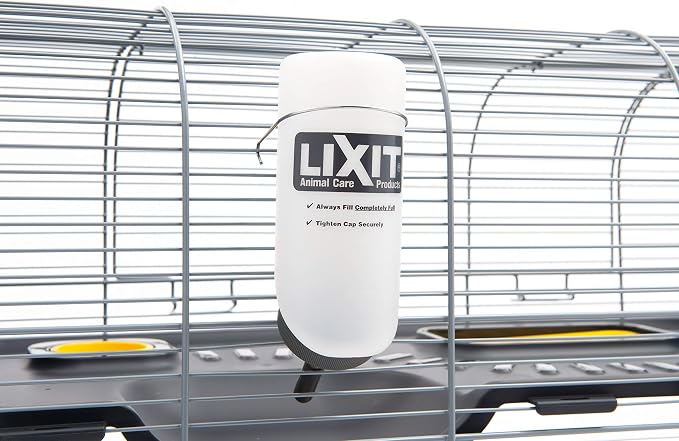 Lixit Wide Mouth BPA-Free Cage Water Bottles for Rabbits, Ferrets, Guinea Pigs, Rats, Chinchillas, Hamsters, Mice, Hedgehogs, Gerbils and Other Small Animals. (Translucent, 8 Ounce) (Pack of 5)