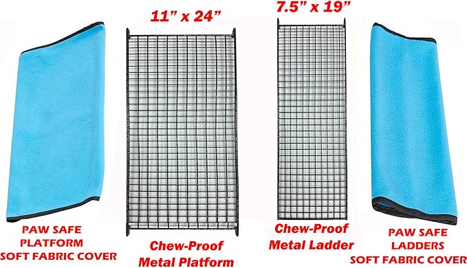 XX-Large 37"x24"x63"H Two Full Story Deluxe Double Unit Critter Cage Extra Large Double Large Front Doors Tight 1/2-inch Wire Spacing for Feisty Ferret Hammock Chinchilla Cat Sugar Glider On Wheels